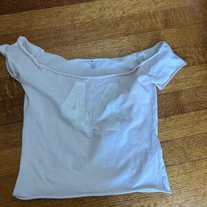 Women's Off-Shoulder Baby Pink Top